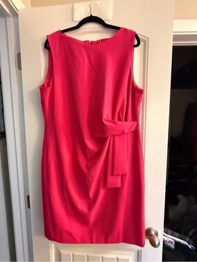 Tommy Hilfiger Fuchsia Sleeveless Midi Sheath Dress
